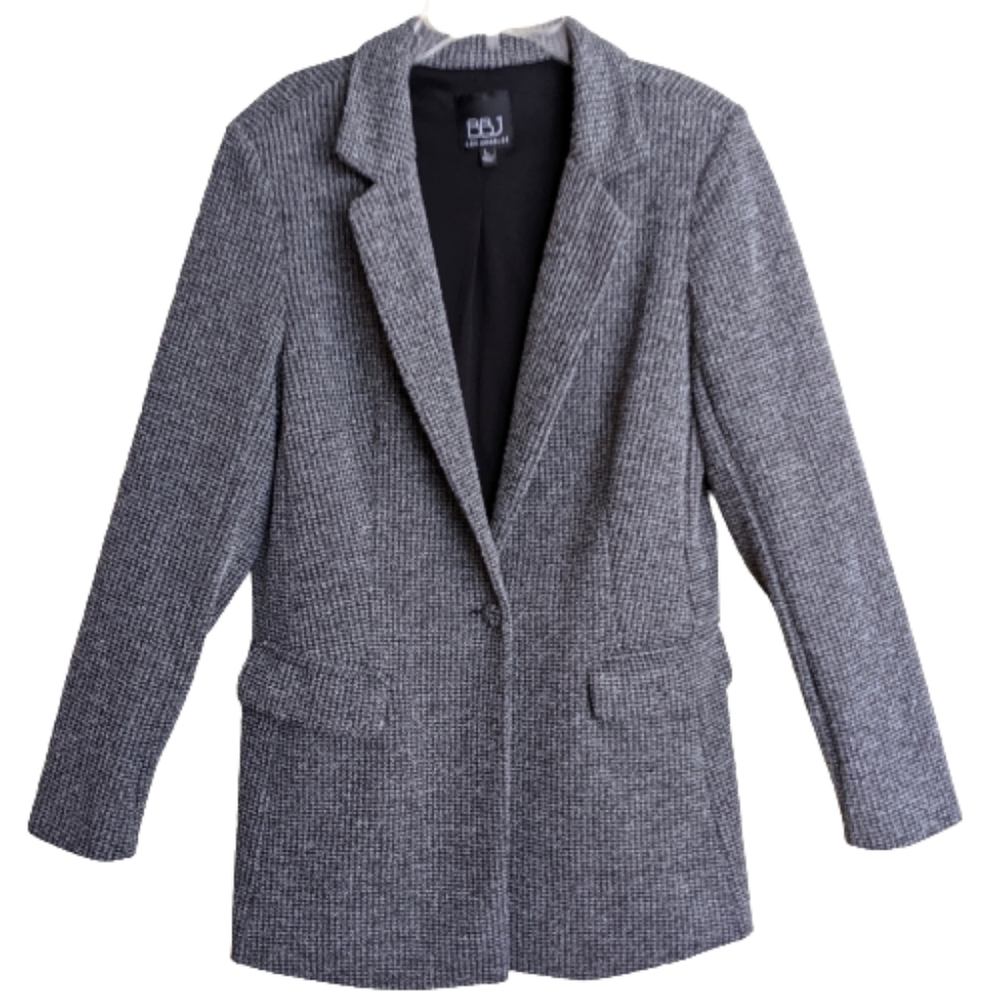 BBJ Los Angeles Blazer Black White Textured Size Large